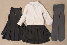 Girls Warm Grey School Uniform
