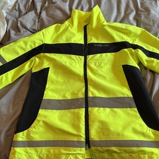 Equisafety Hi-Vis Lightweight Reflective Fluorescent Waterproof Jacket Yellow