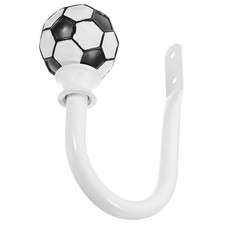  2 PCS Curtain Holdback Football Shape Tieback Black Backs Wall Holder