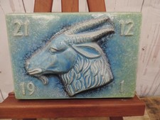 Very Unusual Vintage/Art Deco? Ceramic Tile/Wall Plaque Capricorn Star Sign