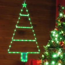 Christmas Lights Moxled Battery-2ft LED Ladder Christmas Lights with Timer,8 Mod