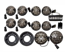 Front & Rear Deluxe Smoked LED Light Upgrade Kit DA1577 For Land Rover Defender