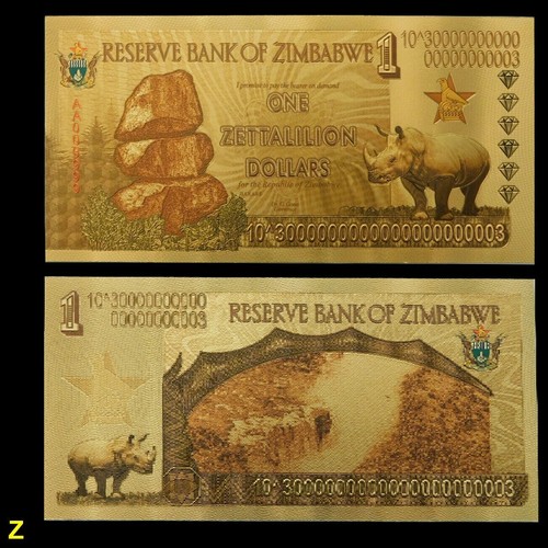 Zimbabwe zettalilion dollars - 1,