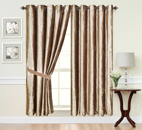 Champagne gold crushed velvet - gold,