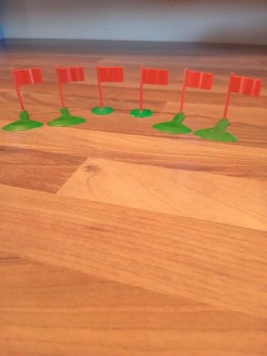 Subbuteo line corner flags - line, &