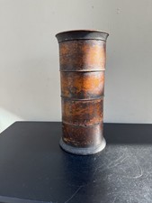 Antique Hand Made Wood Spice Tower 4 Compartments Screw Thread 8.5 X 3.75 Ins