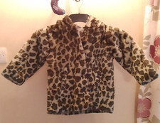 LEOPARD  Faux Fur Coat Baby Child 18-23 months Pockets New Soft
