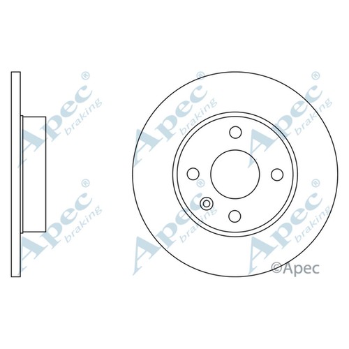 Brake discs solid for opel - 2x,