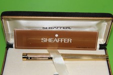 Vintage Boxed Gold Plate GT Sheaffer Targa Fountain Pen 14ct Gold Sheaffer Nib.