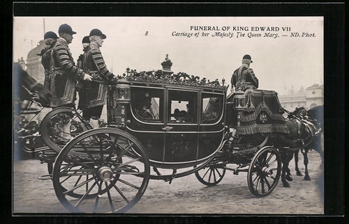 Postcard london funeral of - london,,