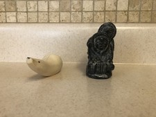 Alaskan Figures Seal And Inuit
