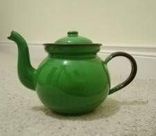 Beautiful Vintage Green Enamel