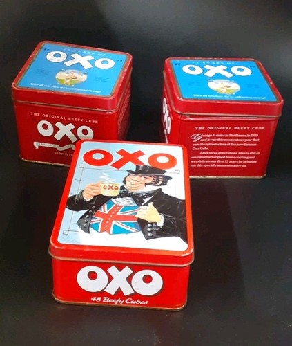 Vintage oxo tin - 3, 75