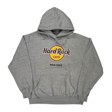 New York Hard Rock Cafe Hoodie - 2XL Grey Cotton