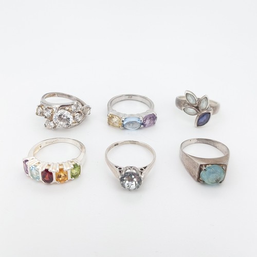 Sterling silver rings job lot - sterling,