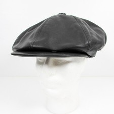 Bailey Noclin Newsboy Black Leather 8/4 Style Cap size X-LARGE