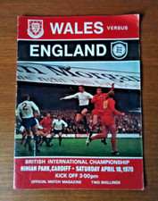 WALES v ENGLAND - Home International Fixture, 18 April 1970, Ninian Park Cardiff