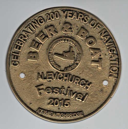 Canal boat brass plaque - canal,