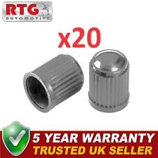 20x Tyre Valve Dust Air Caps Silver Grey For Alloy/Steel Wheels All Models RTG