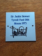 Sir Jackie Stewart F1 signed