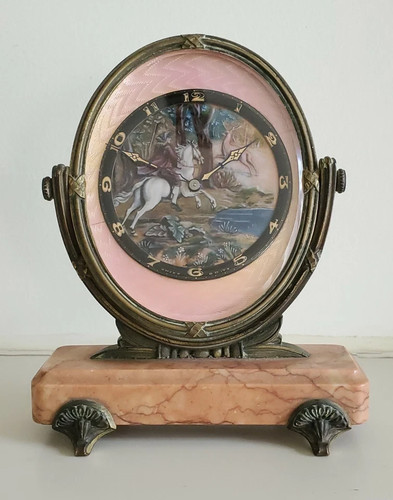 Guilloche and painted enamel - and,