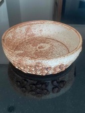 Pauline Paterson's Black Mountain Pottery. Small Bowl Brown sandstone effect