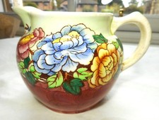 Art Deco Maling Cream Jug - Peony Rose