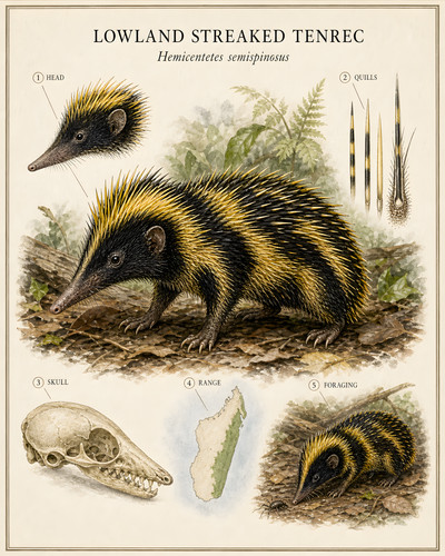 Lowland streaked tenrec - lowland,