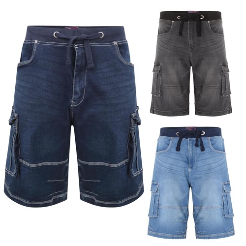 Kam elasticated denim shorts - denim,