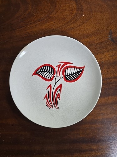 Vintage wade plate red black - wade,