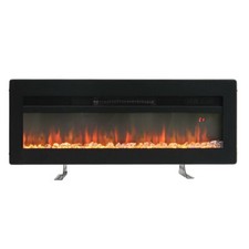 40 Inch Electric Fire Fireplace LED Flame with Remote Wall Hung/Insert/Standing