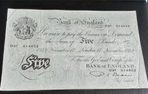 Rare 1949 white note - £5,