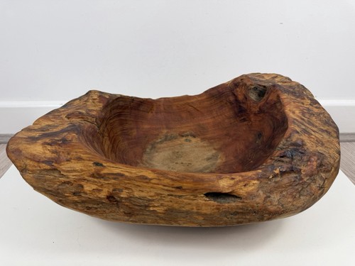 Carved rustic wooden - wooden, bowl
