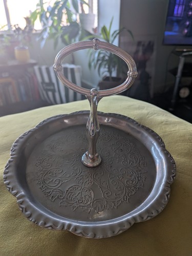 Vintage silver plated base - silver,