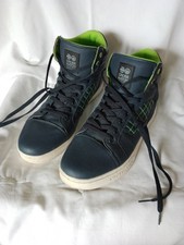 Men's hi-top Crosshatch trainers, size UK 11/45 EU, dark blue, laced, worn once