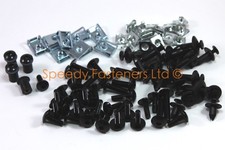 Yamaha Thunderace YZF 1000 Black Anodised Aluminium Fairing Bolt Clips Bolts Kit