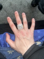 Mens 18ct Dipped Cz Pyramid