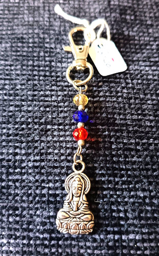Tibetan silver buddha charm - silver, &