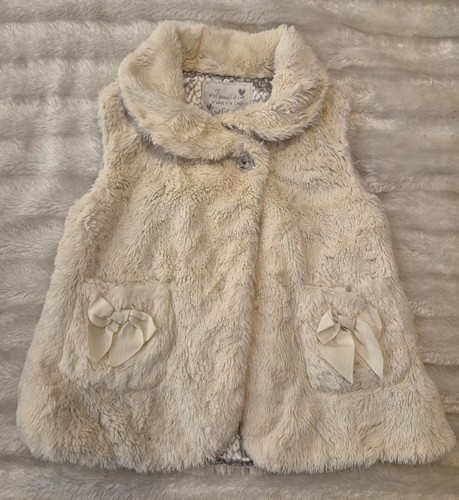 Girls ivory cream faux - cream, fur