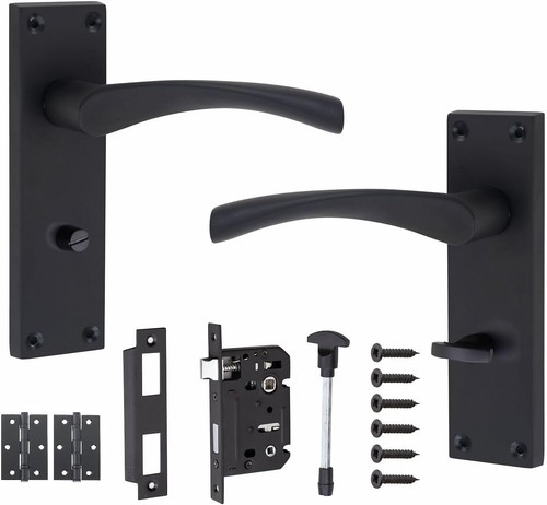 Bathroom door handles matt - bathroom,