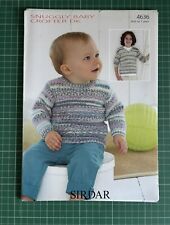 Sirdar Knitting Pattern 4636 - Snuggly Baby Crofter DK, Sweaters Birth -7 Years