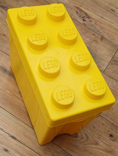 Lego storage brick box yellow - brick,