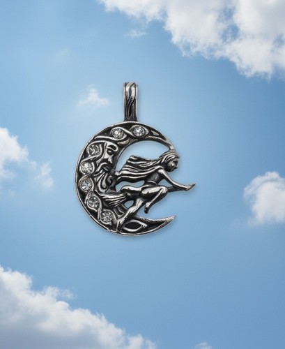 Sterling silver witch - sterling,