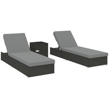 Outsunny Rattan Sun Loungers