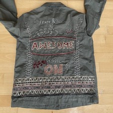 Zara Embellished Beaded Khaki