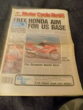 (B)Motor Cycle News/Honda ST1100/Yamaha OWO1/Triumph T120TT/BSA A65/