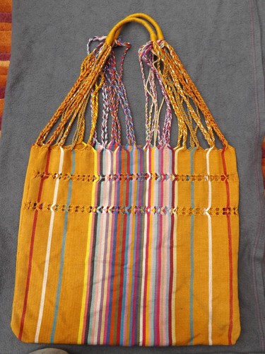 Woven fabric bag - fabric, hippie