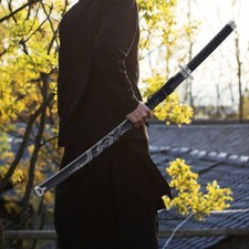 Samurai Wooden Sword with Scabbard Japanese Katana Kendo Martial Cosplay Prop UK