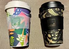 Travel Coffee Cup Reusable Eco Friendly Coffee Travel Mug Sleeve & Lid Set 2