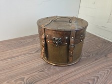 Vintage wooden hat - wooden, round